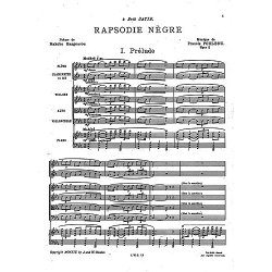 Poulenc: Rhapsodie Negre (Full Score)