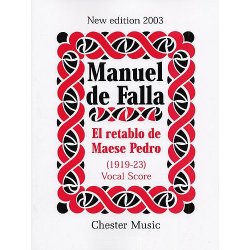 Manuel De Falla: El Retablo De Maese Pedro (Vocal Score)
