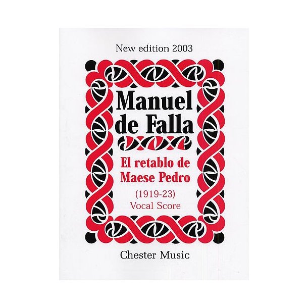 Manuel De Falla: El Retablo De Maese Pedro (Vocal Score)