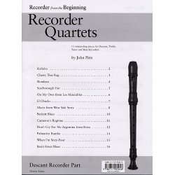 Recorder Quartets: Descant Recorder Part