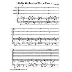 Joby Talbot: Similarities Between Diverse Things (Score And Parts)
