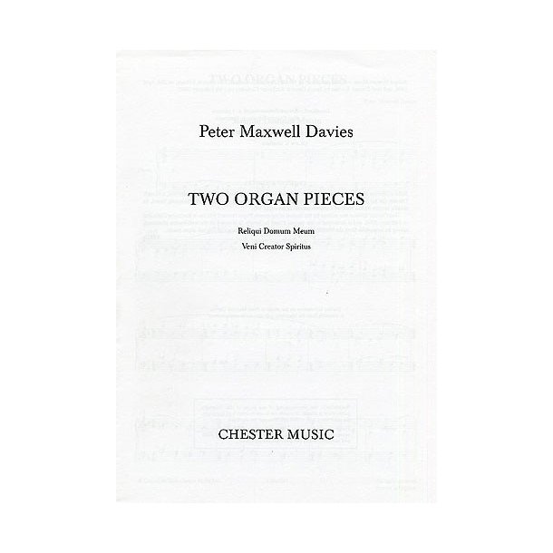 Peter Maxwell Davies: Two Organ Pieces