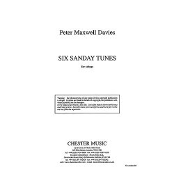 Peter Maxwell Davies: Six Sanday Tunes (Full Score)