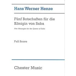 Hans Werner Henze: Five Messages For The Queen Of Saba
