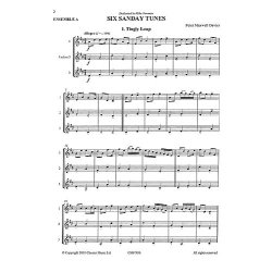 Peter Maxwell Davies: Six Sanday Tunes (Three Violins Performance Score)