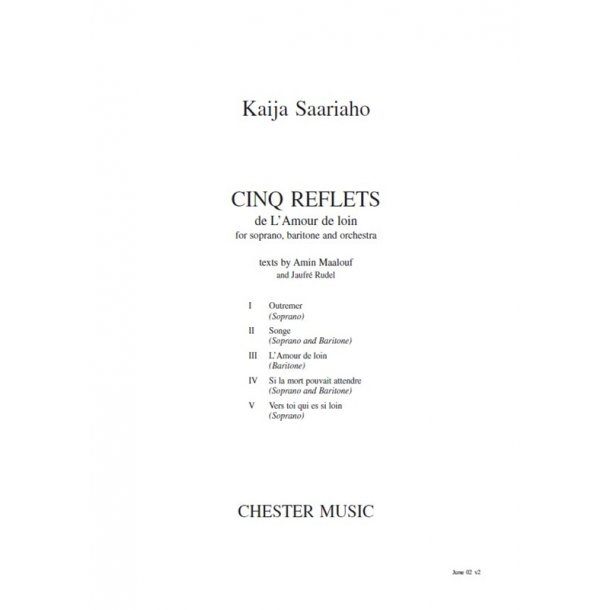 Kaija Saariaho: Cinq Reflets De L'Amour De Loin (Study Score)