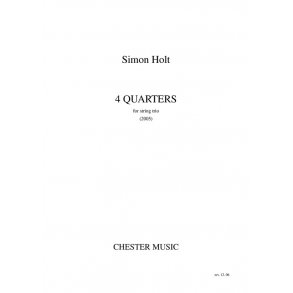 Simon Holt: 4 Quarters (Score)