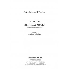 Peter Maxwell Davies: A Little Birthday Music - Full Score