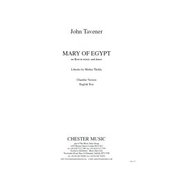 John Tavener: Mary Of Egypt (Study Score)