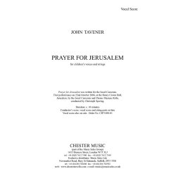 John Tavener: Prayer For Jerusalem (Children's Voices/Piano)