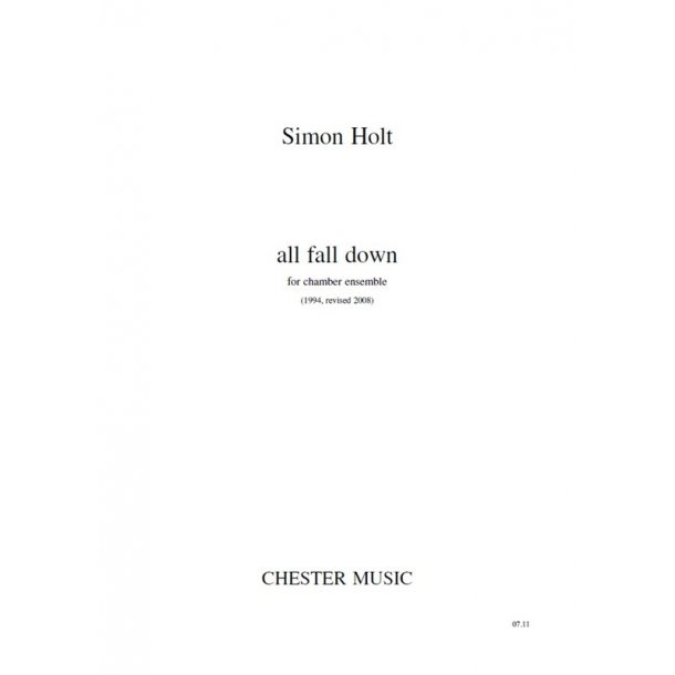 Simon Holt: All Fall Down (Study Score)