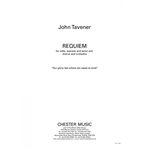John Tavener: Requiem (Full Score)