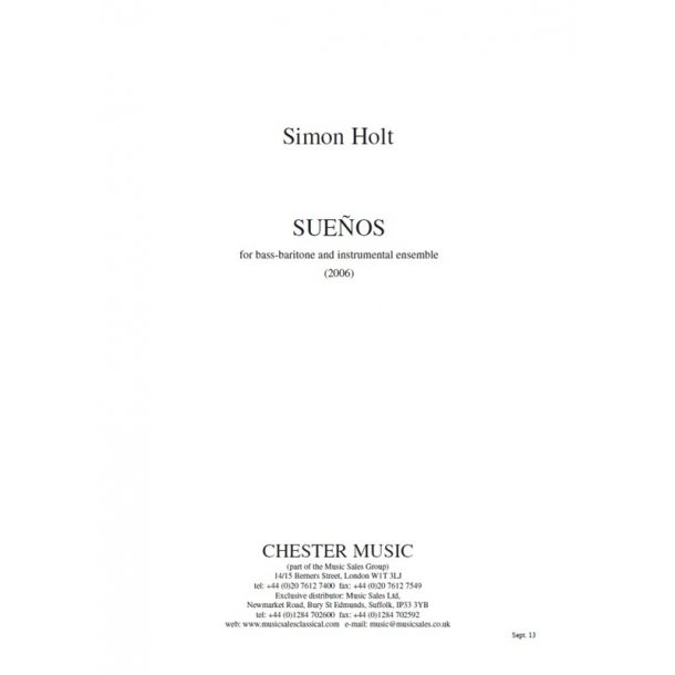 Simon Holt: Sue&ntilde;os