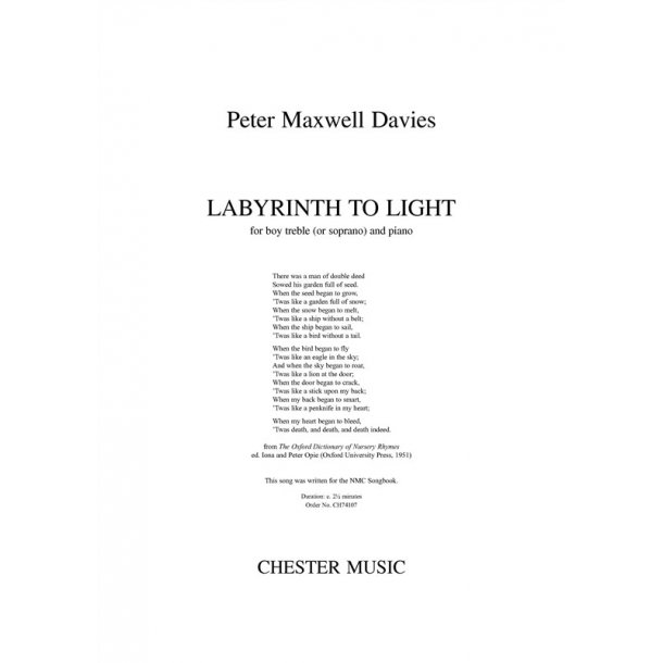 Peter Maxwell Davies: Labyrinth To Light