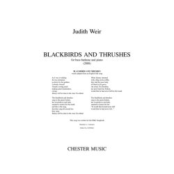 Judith Weir: Blackbirds And Thrushes - Bass-Baritone/Piano
