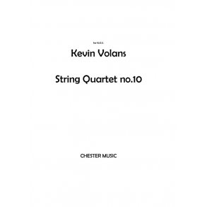 Kevin Volans: String Quartet No.10- Full Score
