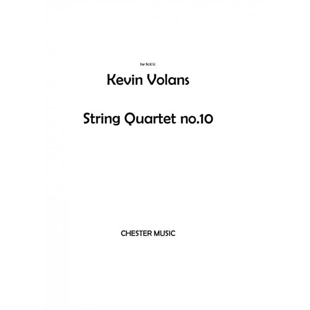 Kevin Volans: String Quartet No.10- Full Score