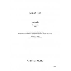 Simon Holt: Mantis (Solo Viola)