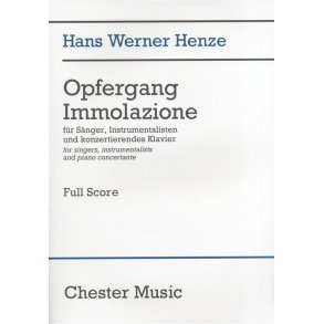 Hans Werner Henze: Opfergang Immolazione (Full Score)