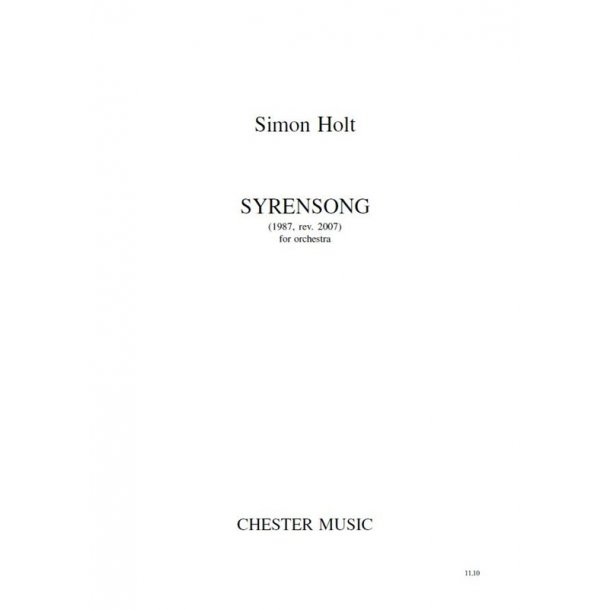 Simon Holt: Syrensong (Study Score)
