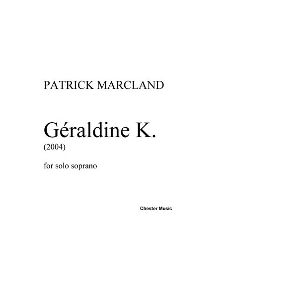 Patrick Marcland: G&eacute;raldine K.