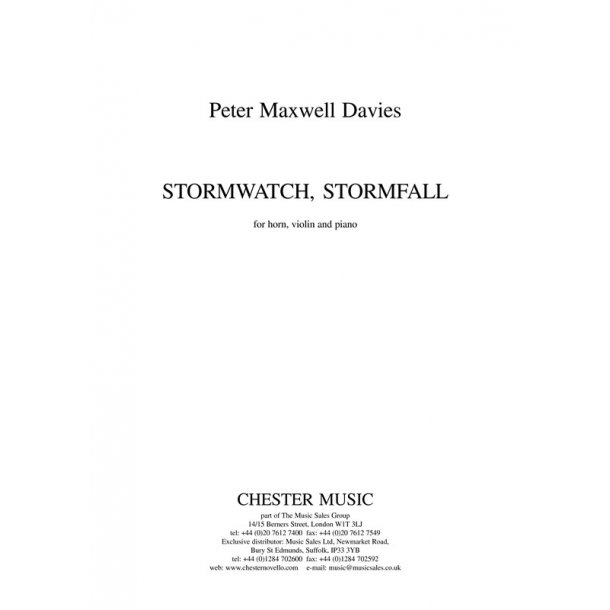 Peter Maxwell Davies: Stormwatch, Stormfall