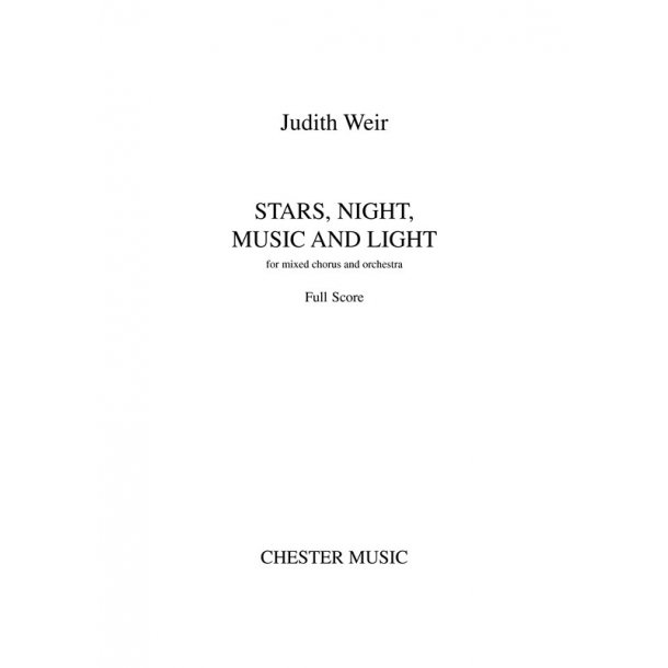 Judith Weir: Stars, Night, Music And Light (A4 Study Score)