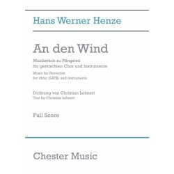 Hans Werner Henze: An Den Wind (Full Score)