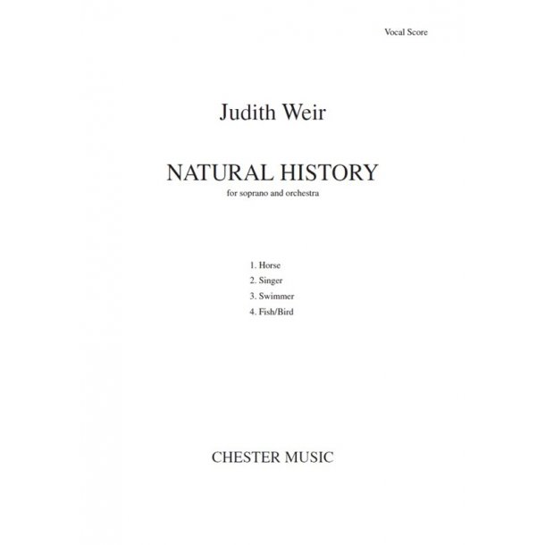 Judith Weir: Natural History (Vocal Score)