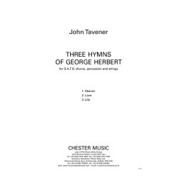 John Tavener: Three Hymns Of George Herbert (Full Score)