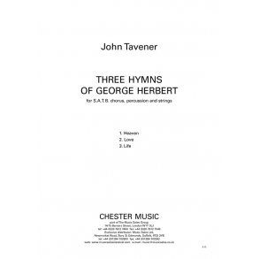 John Tavener: Three Hymns Of George Herbert (Full Score)