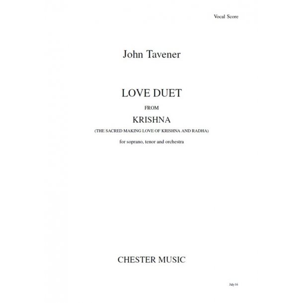 John Tavener: Love Duet From Krishna (Vocal Score)