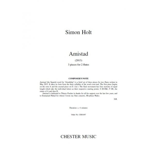 Simon Holt: Amistad