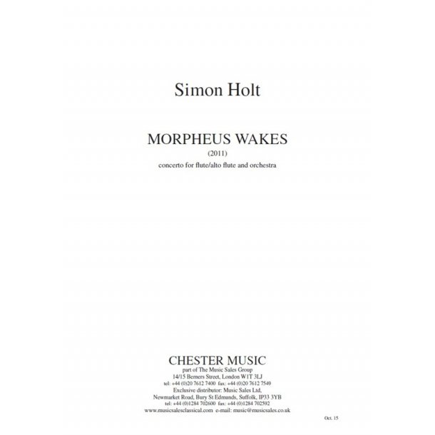 Simon Holt: Morpheus Wakes (Study Score)