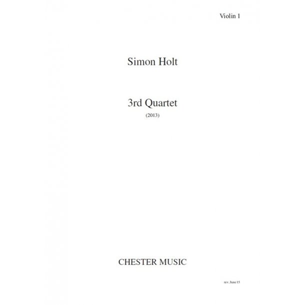 Simon Holt: 3rd Quartet (Parts)