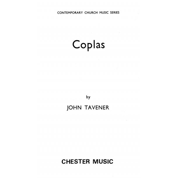 John Tavener: Coplas (Vocal Score)