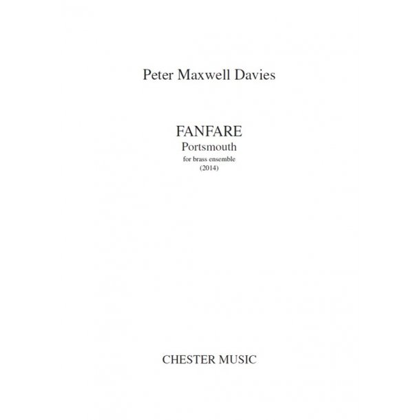 Peter Maxwell Davies: Fanfare; Portsmouth (Score)