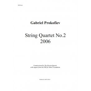 Gabriel Prokofiev: String Quartet No.2 (Score/Parts)