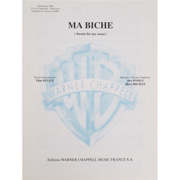 Frank Alamo: Ma Biche (Sweets For My Sweet)