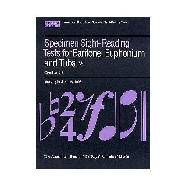 ABRSM Specimen Sight-Reading Tests for Baritone, Euphonium and Tuba, Bass Clef, Grades 1-5