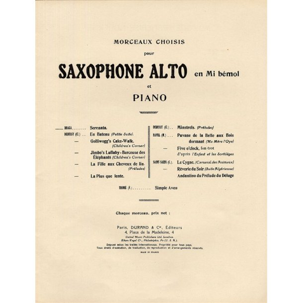 Gaetano Braga: La Serenata (Saxophone and Piano)