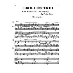 Philip Glass: Tirol - Concerto For Piano And Orchestra (Solo Piano)