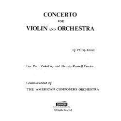 Philip Glass: Violin Concerto