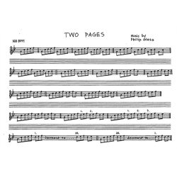Glass: Two Pages For Piano