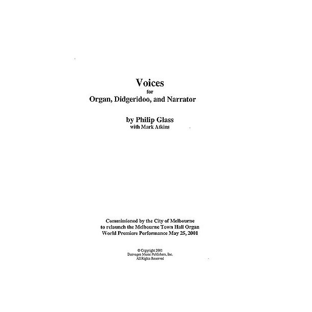 Philip Glass: Voices