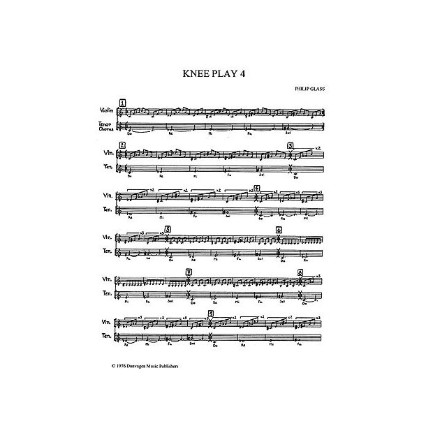 Philip Glass: Knee Play 4 (Einstein On The Beach)