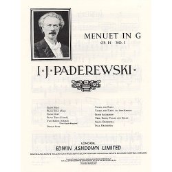 Ignacy Paderewski: Menuet In G Op.14 No.1