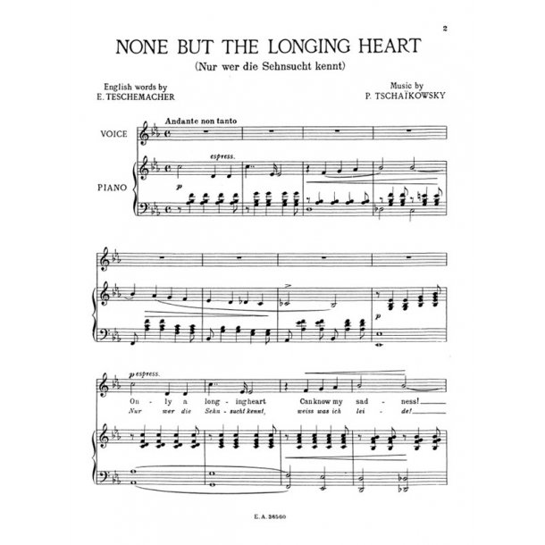 Tschaikowsky  None But The Longing Heart Pv