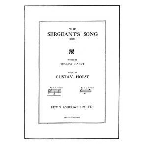 Holst, Gthe Sergeants Songvoice/Piano