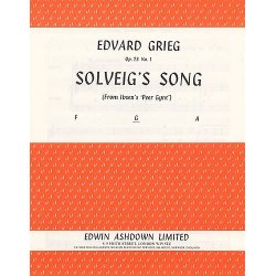 Edvard Grieg: Solveig's Song (Medium Voice)